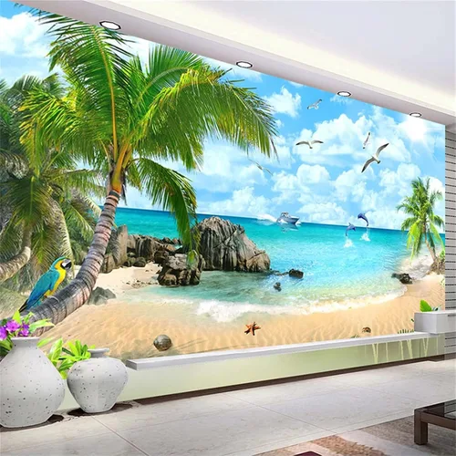 Vista 13 de Murales de pared 3D para techo, cielo azul y nubes blancas, papel tapiz panorámico extraíble, con ondas de nube, adecuado para decoración del hogar