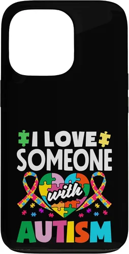 Vista 10 de Love Someone with Autism Awareness Puzzle Piece Ribbon Case for iPhone 16