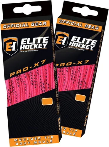 Vista 5 de Elite Hockey Pro X7 - Juego de 2 pares de cordones anchos de algodón para patinaje de hockey