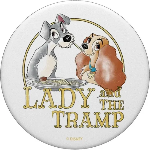 Vista 3 de Disney PopSockets de retrato simple de espagueti de Lady And The Tramp: agarre intercambiable para teléfonos y tabletas