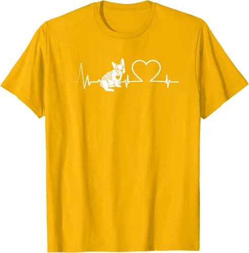 Vista 10 de Heartbeat Bulldog francés Camiseta de propietario de perros Frenchie, Negro