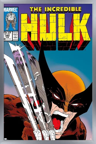 Vista 11 de Trends International Marvel Comics X-Men - Póster de pared de Wolverine Incredible Hulk #340, 22.4 pulgadas de largo x 14.7 pulgadas, versión