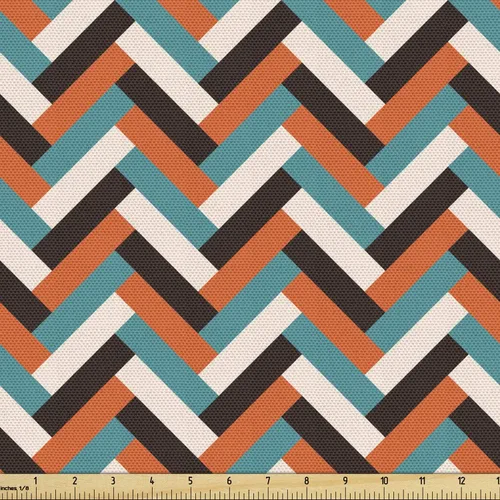 Vista 8 de Ambesonne - Tela multicolor con estampado digital por yarda