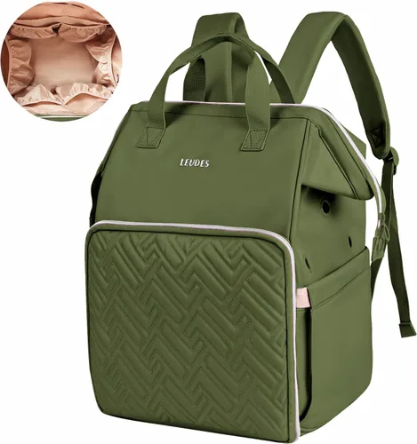 Vista 2 de Leudes Mochila Bolsa para Tejer, Organizador de Almacenamiento de Hilo, Bolsa de Ganchillo Grande Tote, Regalo de Navidad, Estuche Portador de Hilo