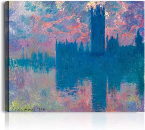 Vista 149 de A&T ARTWORK Antibes Seen from The Salis Gardens de Claude Monet Las Obras de Arte Clásico Mundial Reproducciones, Impresiones de Arte en Lienzo