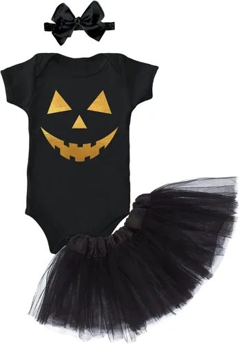 Vista 35 de Tcombo Pumpkin Face - Body Jack O' Lantern Naranja - Cara de calabaza negra
