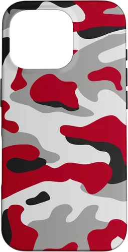 Vista 20 de red camo Print red and Black Camoflage Pattern Phone Case for iPhone 17