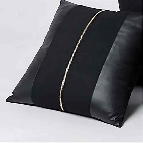 Vista 55 de Funda de almohada de cuero de cordero 100% cuero de cordero – Funda de cojín para sofá – Fundas decorativas para sala de estar y dormitorio, cuero
