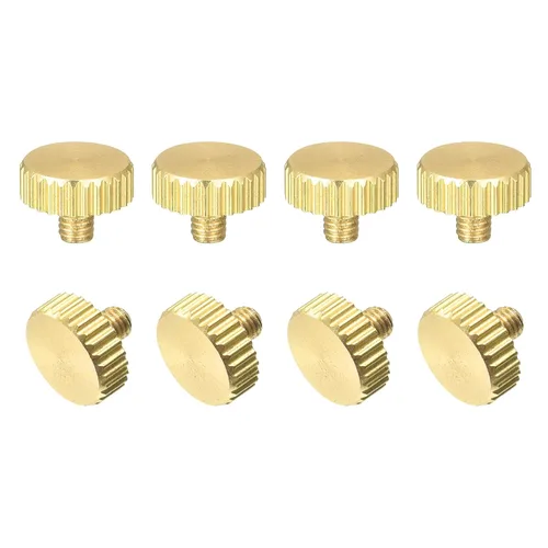 Vista 9 de uxcell Tornillos moleteados para pulgar, pernos planos de latón M4x30mm, perillas de agarre para PC, electrónico, mecánico, 8