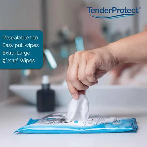 Vista 7 de TenderProtect Active Body Wipes, extra grande, sin enjuague, para adultos, 9 x 12 pulgadas, extra grande, aloe, sin enjuague – Gimnasio, deportes