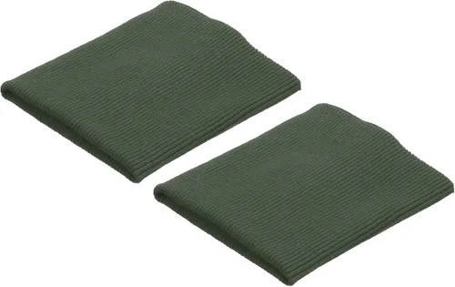 Vista 9 de MECCANIXITY Puños elásticos con bordes acanalados de 4 x 3.5 pulgadas, tela de algodón, cinta elástica para coser, color negro, 1 par