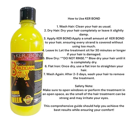 Vista 2 de KER BOND Pinoy Brazilian BTX Tratamiento alisador del cabello (16.9 fl oz)