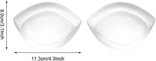 Vista 2 de 1 par de almohadillas de silicona reutilizables e invisibles, suaves e impermeables, con forma de abulón, para sujetador de vestido, bikini