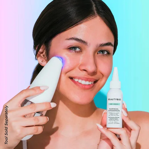 Vista 3 de BeautyBio GLOfacial Hydro-Infusion Deep Pore Cleansing + Blue LED Clarifying Set: Tool + Concentrate