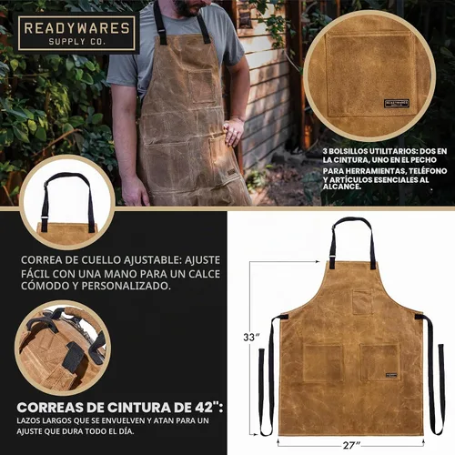 Vista 2 de Readywares - Delantal de lona encerada