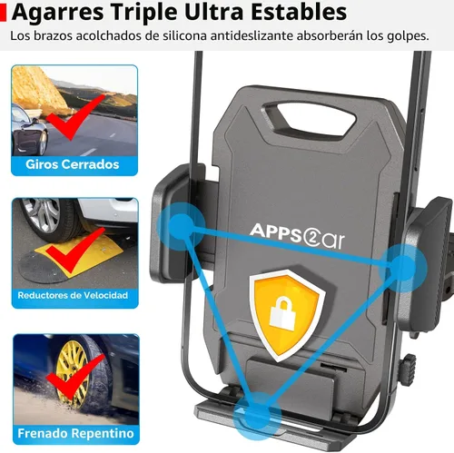 Vista 7 de APPS2Car Soporte de teléfono para ranura de CD resistente con diseño de operación con una mano, soporte para teléfono de coche manos libres