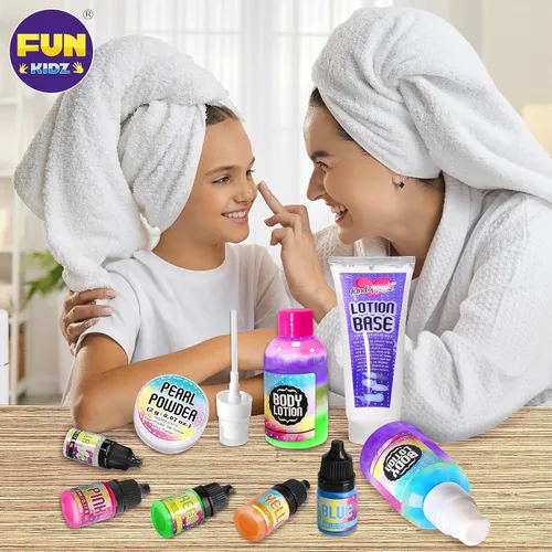 Vista 7 de Kit de fabricación de loción corporal para niños, kit de maquillaje FunKidz STEM para niñas, kits de ciencia