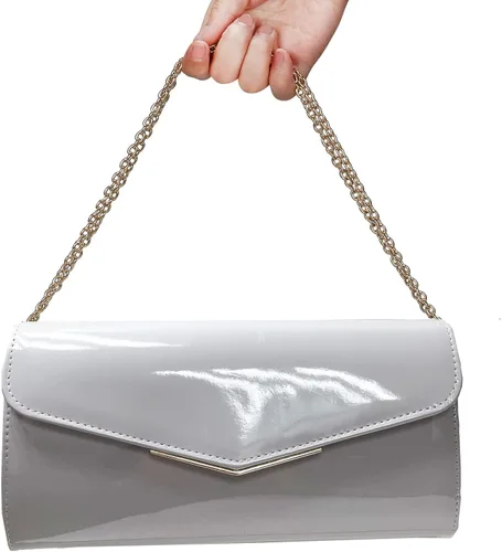 Vista 6 de Bolsa de noche con bolsa de mano de sobre con correa de hombro para mujer, fiesta, boda, formal, cóctel, graduación, fiesta, bolso de fiesta