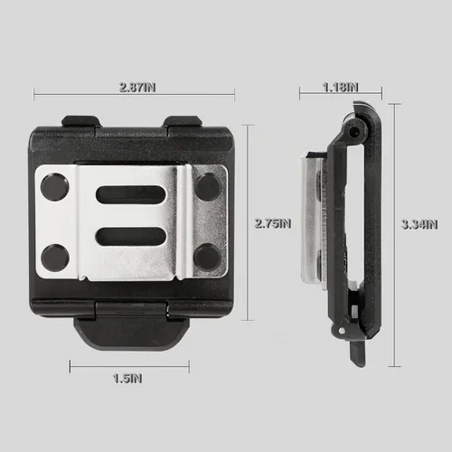Vista 3 de Funda de cinta métrica con 4 clips de taladro, cinturón de soporte de cinta métrica, clip de cinturón de funda de taladro, funda de taladro
