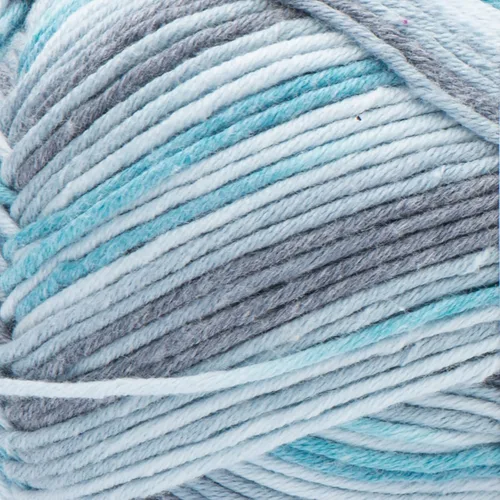 Vista 2 de BER Softee Algodón 120G Ondas Azules #3 DK Light Yarn, 60% Cotton 40% Acrylic, Soft Crochet Yarn for Garments, Knitting & Crafts, 254yds