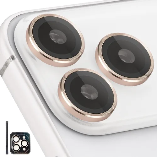 Vista 27 de Protector de Lente de Cámara para iPhone 17 Pro/17 Pro Max, Protector de Cámara de Vidrio Templado Individual con Bandeja de Instalación Compatible