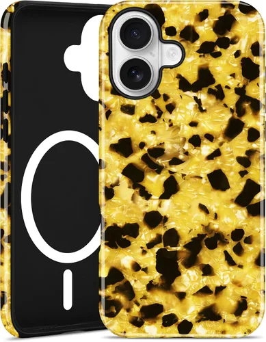 Vista 113 de Jusy Compatible con MagSafe Brown Tortoise Shell Print Phone Case para iPhone 7/8/SE, funda protectora magnética de lujo de TPU suave