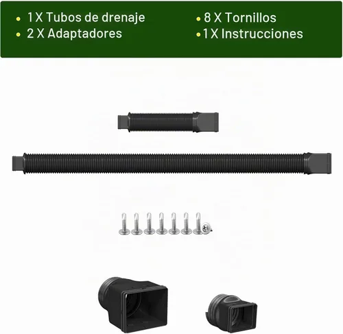 Vista 6 de Ogutter Extensiones de bajante de canalón de lluvia, extensor de bajante para drenaje de agua de lluvia flexible, tubo de extensión de drenaje