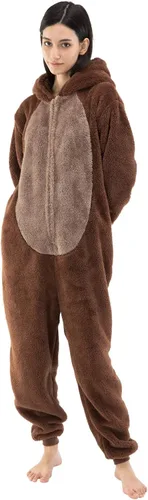 Vista 7 de COSUSKET Snug Fit Unisex Adult Onesie Pajamas, Flannel Cosplay Animal One Piece Halloween Costume Sleepwear Homewear