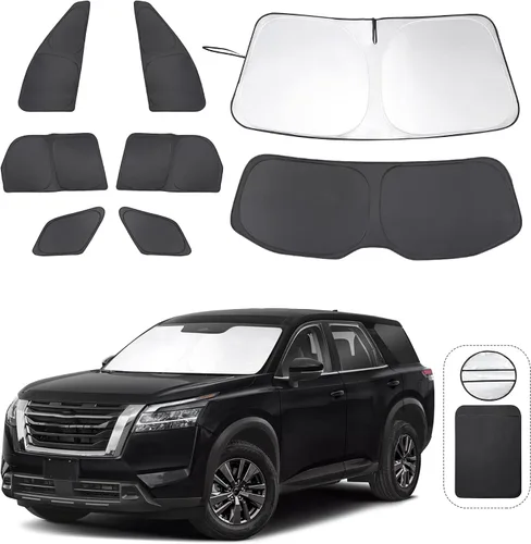 Vista 73 de TINGLU Persianas de ventana para Honda CR-V 2023-2026, accesorios para ventanas laterales de automóvil, parabrisas triangular, parasol para rayos UV