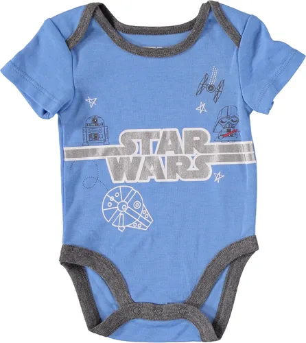 Vista 2 de Star Wars Body de bebé para niños, paquete de tres - Ropa de bebé Yoda