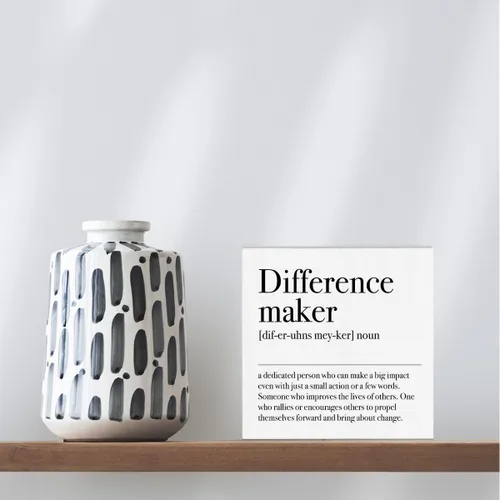 Vista 6 de YYDS Difference Maker Definition Letrero Decorativo de Caja de Madera Regalos de Despedida para Compañeros de Trabajo para Maestro Jefe Líder
