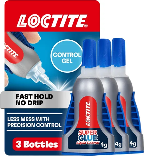 Vista 5 de Loctite Super Glue Gel Control, Transparente, Botella de 0.14 fl oz, Paquete de 6 - Superpegamento para Plástico, Madera, Metal, Manualidades