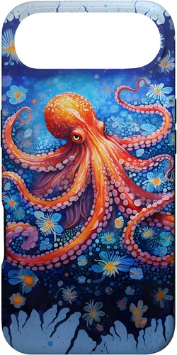 Vista 27 de Funda con diseño de criatura marina de pulpo Kraken para iPhone 17