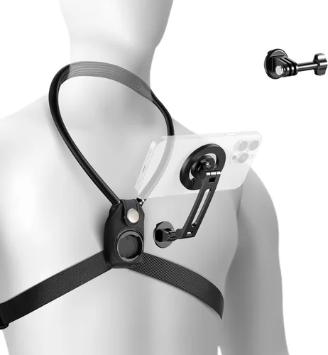 Vista 12 de NEEWER - Soporte magnético para cámara de acción, soporte magnético de liberación rápida con clip para teléfono compatible con GoPro Hero 13, 12