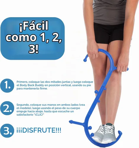 Vista 2 de Herramienta para automasaje Body Back Company, terapia de punto de activación, Azul