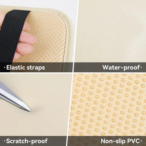 Vista 2 de Amiss - Almohadilla para consola central de auto, funda impermeable de piel sintética para reposabrazos de coche, almohadilla universal resistente