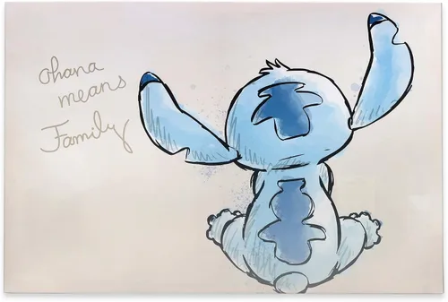 Vista 10 de Open Road Brands Disney Lilo y Stitch con ángel Lienzo envuelto en galería Decoración de pared - Adorable arte de pared de Stitch para decoración