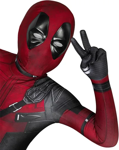 Vista 2 de Reddomain Traje de superhéroe para niños, estilo 3D, disfraz de cosplay de Halloween