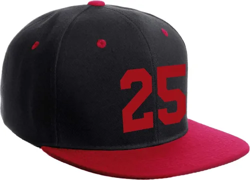 Vista 205 de Número de equipo modificado para requisitos particulares del jugador del color del sombrero del Snapback de la visera plana clásica de la visera