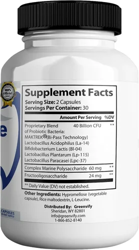 Vista 2 de Suplemento probiótico Dentipure Max, 40 mil millones de UFC, 60 cápsulas, apoya los dientes y la salud digestiva (1)
