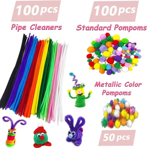 Vista 2 de VLUSSO Kit de Suministros de Artes y Manualidades de 3000 Piezas para Niñas de 8 a 12 Años con Limpiadores de Tubos, Cuentas, Manualidades