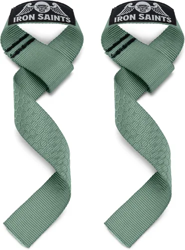 Vista 5 de Correas de nailon para levantamiento de pesas - Correas de muñeca de levantamiento de pesas con agarre de silicona para levantamiento de pesas