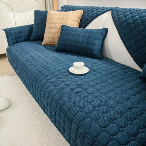 Vista 7 de JIAN YA NA Funda para Sofá Seccional, Divertida Funda de Chenilla Difusa para Sofá, Protector de Muebles Antideslizante para Mascotas y Niños, Sofá