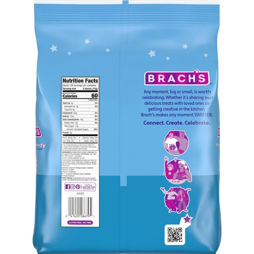 Vista 2 de Brach's Star Brites Caramelo de Menta, Caramelos Envueltos Individualmente, Mega Pack, Bolsa a Granel de 4 Libras (360 Piezas) (Paquete de 2)