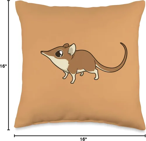 Vista 4 de Kawaii jumping shrews and sengis Kawaii Elephant Shrew - Almohada de 16 x 16 pulgadas, multicolor