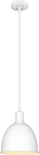 Vista 5 de Z-Lite 4500P8-SW - Colgante Sawyer, 1 luz, 100 vatios, blanco satinado