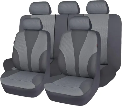 Vista 11 de Flying Banner - Fundas de asiento de coche, ajuste universal, para coche, camión, SUV, camioneta, estampado en caliente, transpirable, banco Beige