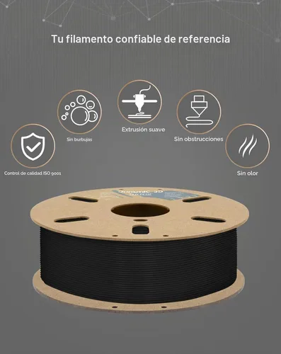 Vista 6 de DURAMIC 3D PLA Plus - Filamento de ácido poliláctico de 0.068 pulgadas para impresora 3D, color negro de 2.2 libras, 8 veces más resistente, carrete