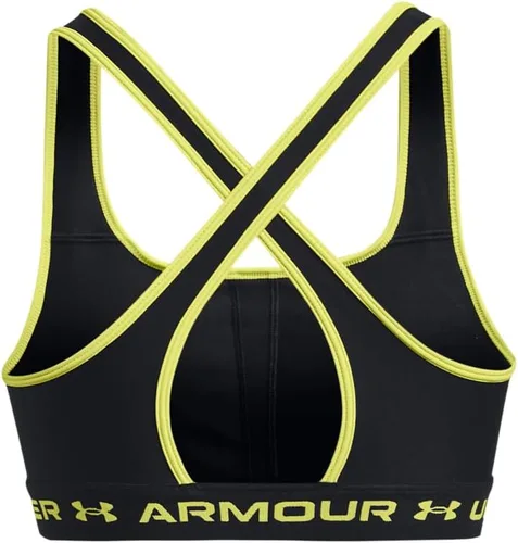 Vista 7 de Under Armour - Sujetador deportivo de medio impacto, con espalda cruzada, para mujer