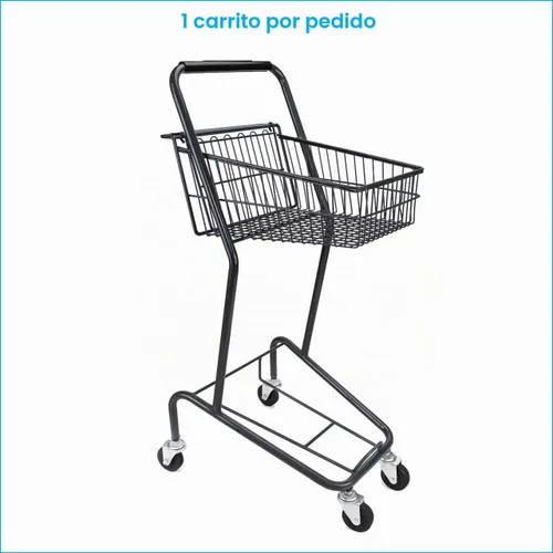 Vista 6 de SSWBasics Mini carrito de compras, capacidad de peso de 100 libras, uso doméstico y comercial, cesta cónica de 15.5 pulgadas, ideal para ahorro